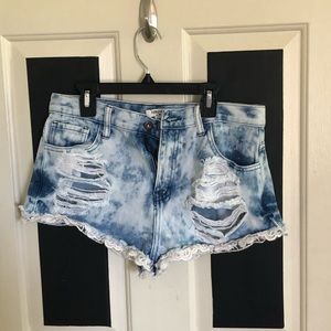 Fun festival jean shorts